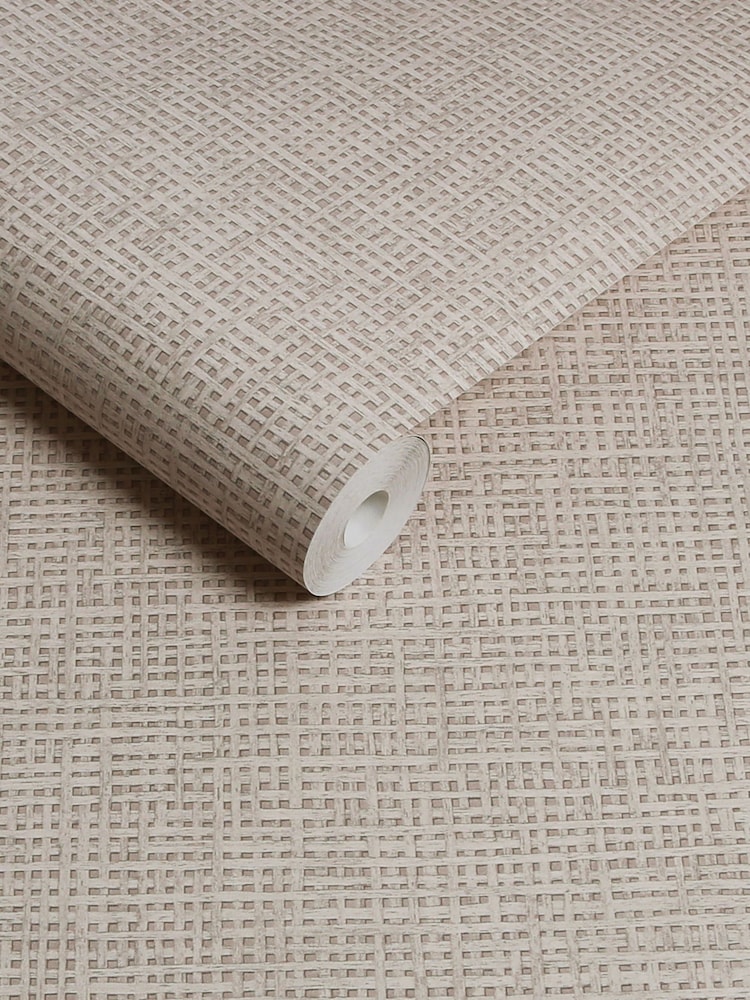 Graham & Brown Praline Rustic Weft A4 Sample - Image 4 of 4
