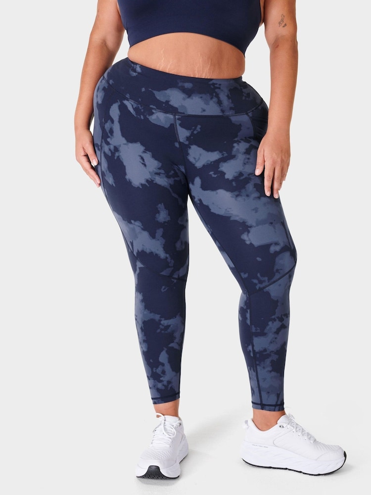 Sweaty Betty Blue Fade Print 7/8 Length Power Workout Leggings - Image 2 of 9