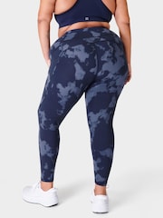 Sweaty Betty Blue Fade Print 7/8 Length Power Workout Leggings - Image 3 of 9