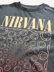 Charcoal Grey 100% Cotton Licensed Nirvana T-Shirt (3-16yrs) - Image 3 of 3