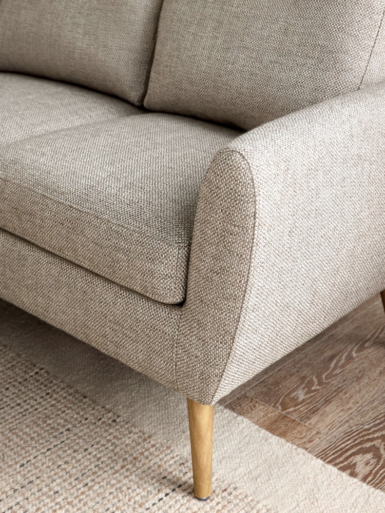 Chunky Weave Mid Natural Wilson Compact 2 Seater Sofa in a Box - Image 2 of 9