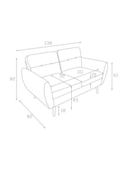Chunky Weave Mid Natural Wilson Compact 2 Seater Sofa in a Box - Image 5 of 9