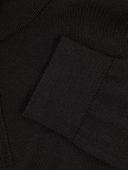 Reiss Black Blackhall 13-14 yrs Merino Wool Half-Zip Funnel Neck Jumper - Image 4 of 4
