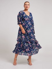 Yours Curve Floral Tiered Maxi Dress - Bild 1 von 5