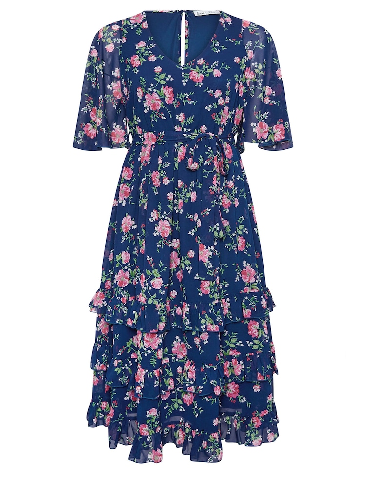Yours Curve Floral Tiered Maxi Dress - Bild 5 von 5 Yours Curve Floral Tiered Maxi Dress - Bild 5 von 5