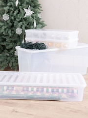 Wham Clear Festive 4 Piece Tree Decoration 2 Bauble Storage Boxes - Image 1 of 4