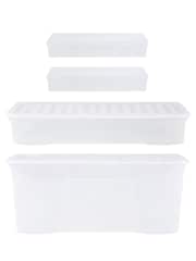 Wham Clear Festive 4 Piece Tree Decoration 2 Bauble Storage Boxes - Image 3 of 4