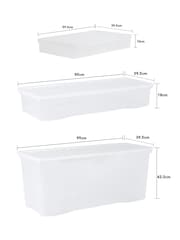Wham Clear Festive 4 Piece Tree Decoration 2 Bauble Storage Boxes - Image 4 of 4