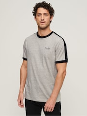 Серый - Superdry 100% Cotton Essential Logo Retro T-Shirt - Image 1 of 3