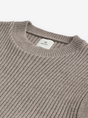 Neutral Regular Fit Rib Texture Tank with Wool - Image 6 of 7