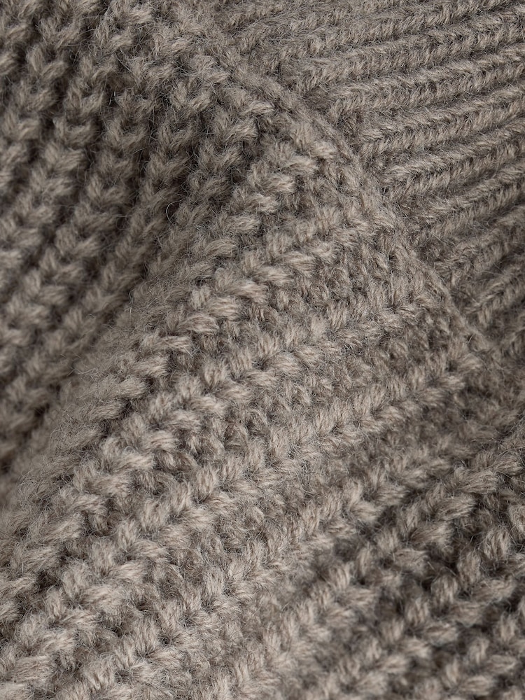 Neutral Regular Fit Rib Texture Tank with Wool - Image 7 of 7