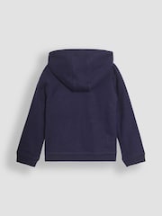 JoJo Maman Bébé Navy T-Rex Appliqué Zip Up Hoodie - Image 3 of 7