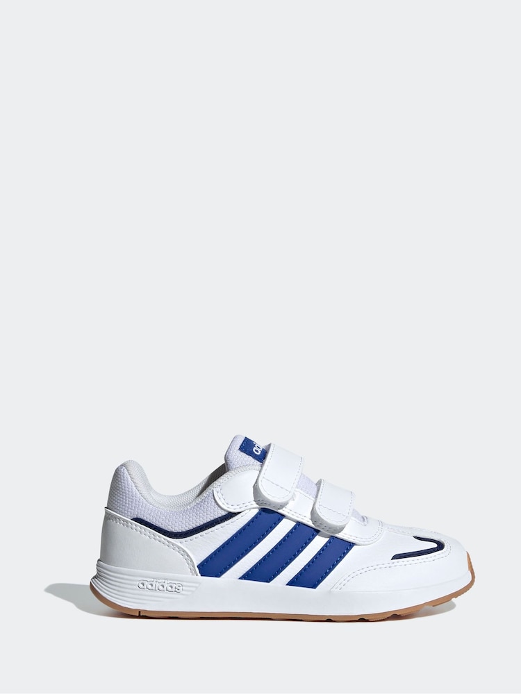 adidas White/Blue Tensaur Switch Hook and Loop Kids Trainers - Image 9 of 9 adidas White/Blue Tensaur Switch Hook and Loop Kids Trainers - Image 9 of 9