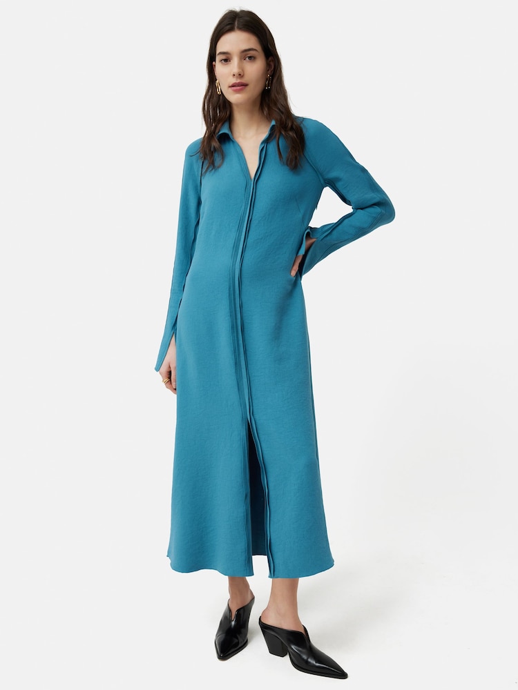 Jigsaw Japanese Crepe Shirt Dress - Image 1 of 6