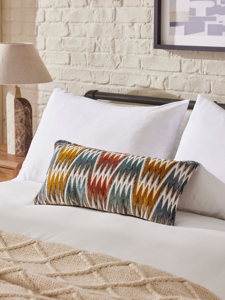 Blue Global Blue Zig Zag Cushion - Image 1 of 5