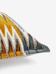 Blue Global Blue Zig Zag Cushion - Image 5 of 5