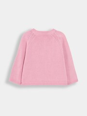 JoJo Maman Bébé Pink Mouse Pet in Pocket Cardigan - Image 4 of 5