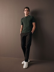 Night Green/Silver Blue/Marmalade - Fred Perry polo met tweekleurig gestreept randje - Image 3 of 7