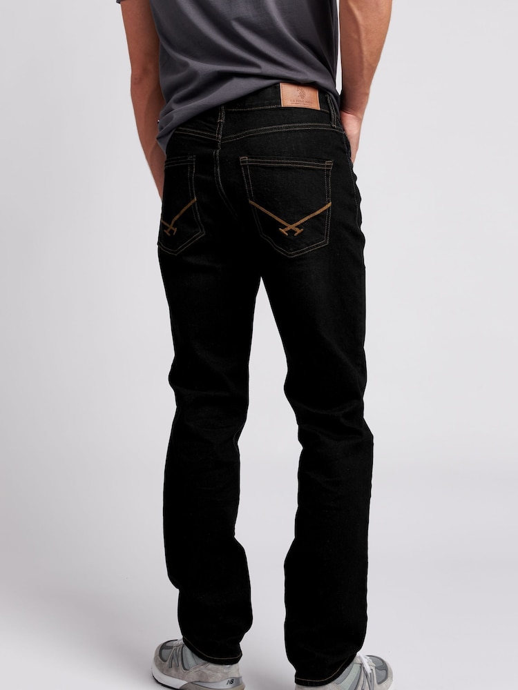 U.S. Polo Assn. Black Mens 5 Pocket Denim Jeans - Image 2 of 7