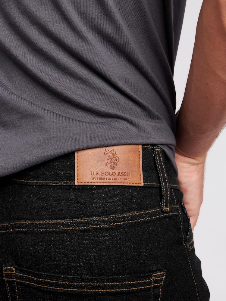 Noir - U.S. Polo Assn. 5 à poche pour homme Denim Jeans - Image 4 of 7
