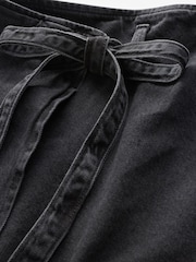 Negro - Minifalda vaquera de algodón 100 % con diseño cruzado - Imagen 7 de 7