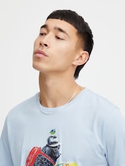 Blend Blue Printed Short Sleeve T-Shirt - Image 3 of 5