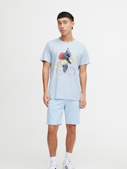 Blend Blue Printed Short Sleeve T-Shirt - Image 4 of 5