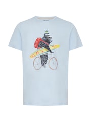 Blend Blue Printed Short Sleeve T-Shirt - Image 5 of 5