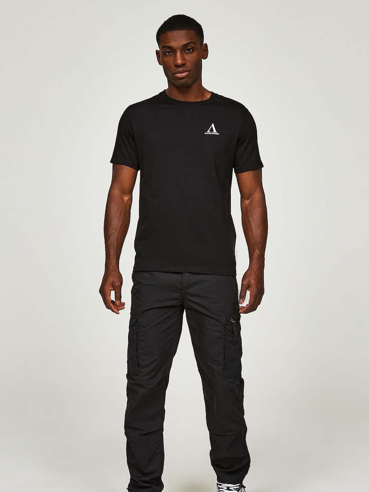 Alessandro Zavetti Fossano 100% Cotton Black T-Shirt - Image 2 of 6