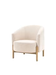 Gallery Home Natural Stanley Leather Armchair - Image 4 of 4