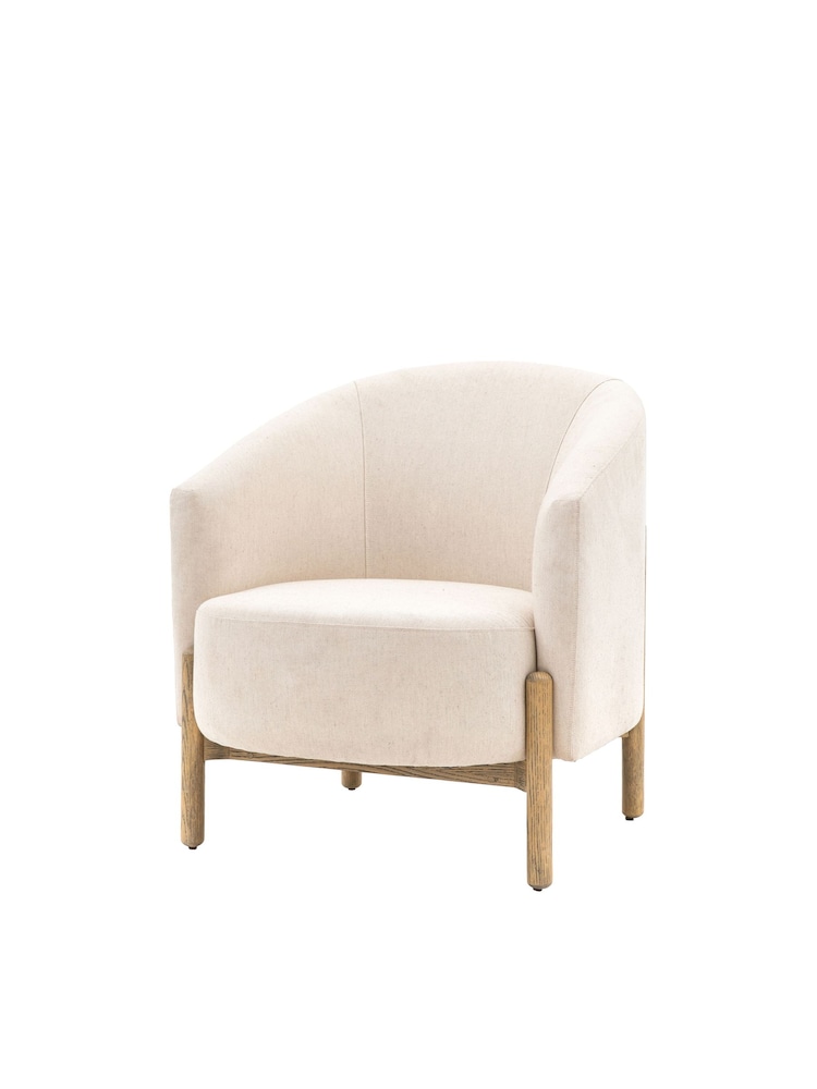 Gallery Home Natural Stanley Leather Armchair - Image 4 of 4