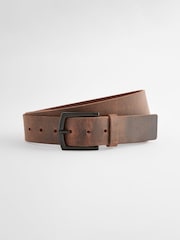 Brown Distressed Leather Belt - Image 2 of 4