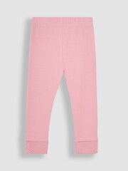 JoJo Maman Bébé Rose Pink 2-Pack Rib Leggings - Image 4 of 7