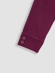 JoJo Maman Bébé Rose Pink 2-Pack Rib Leggings - Image 6 of 7
