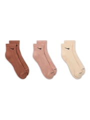Nike Cream/Pink/Brown Everyday Plus Cushion Training No-Show Socks (3 Pairs) - Image 2 of 4