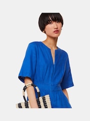 Whistles Blue Cosima Linen Jumpsuit - Image 4 of 5