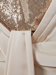 Halston Satin Sequin Wide Leg Jumpsuit - Image 6 of 6
