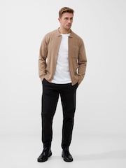 French Connection Natural Natural Milano Knitted Zip Up Jumper - Image 2 of 5