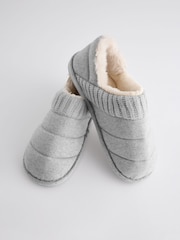 Grey Quilted Shoot Slippers - Image 6 of 8