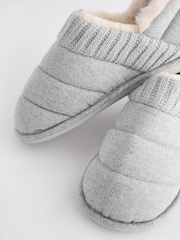 Grey Quilted Shoot Slippers - Image 7 of 8