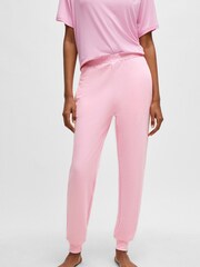 HUGO Pink Logo Waistband Cuffed Joggers - Image 1 of 5