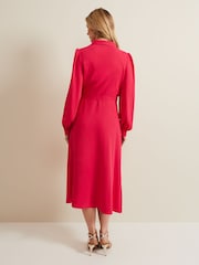 Phase Eight Pink Petite Philippa Wrap Dress - Image 2 of 6