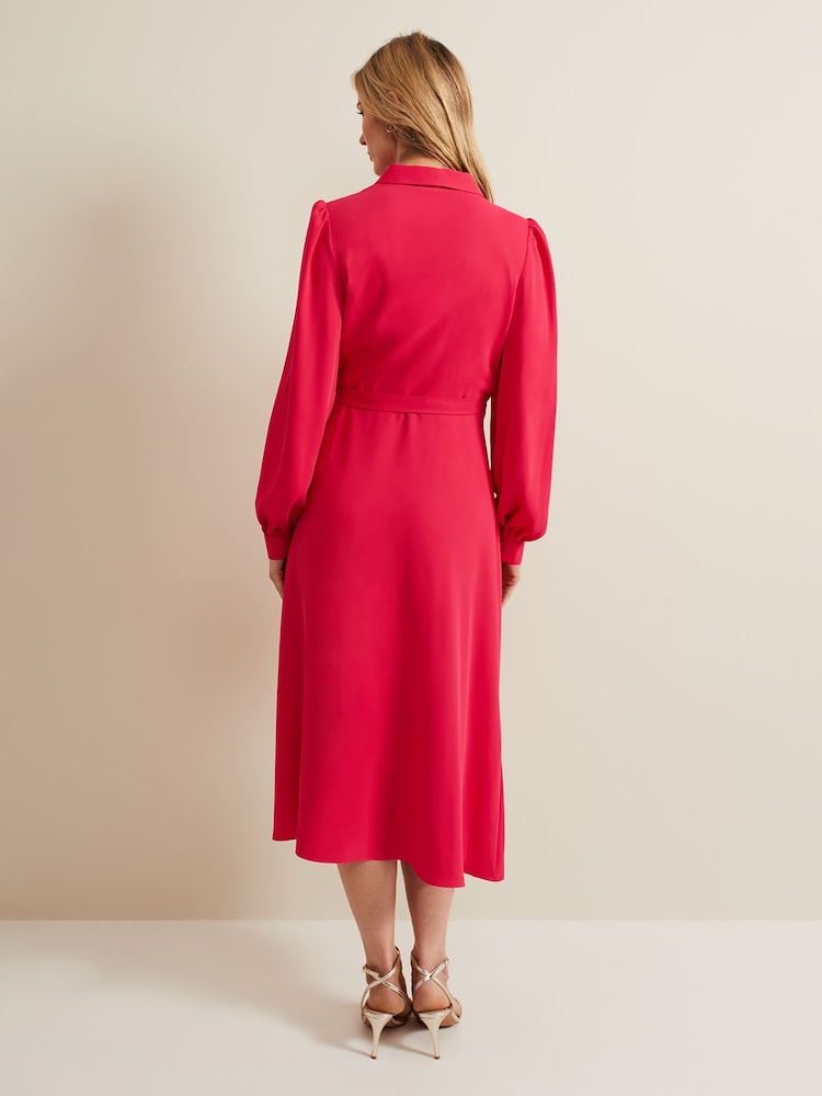 Phase Eight Pink Petite Philippa Wrap Dress - Image 2 of 6