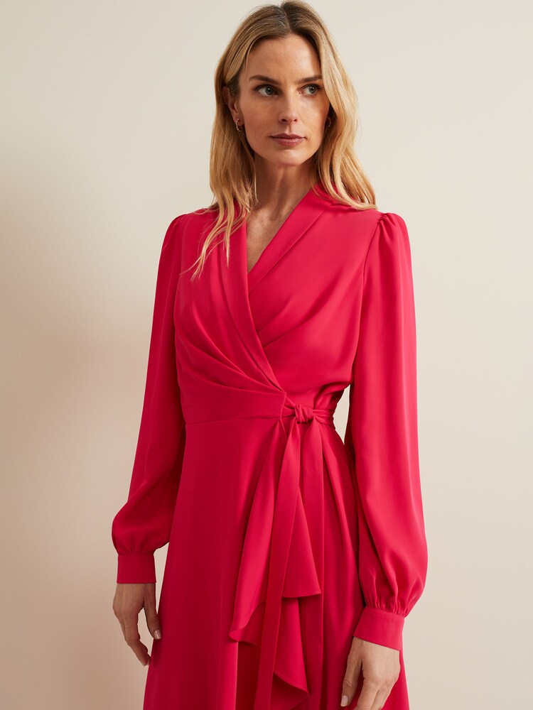 Buy Phase Eight Pink Petite Philippa Wrap Dress from the Next UK