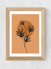 East End Prints Oak Plant At Dusk Oak Framed Art Print - Image 1 of 3