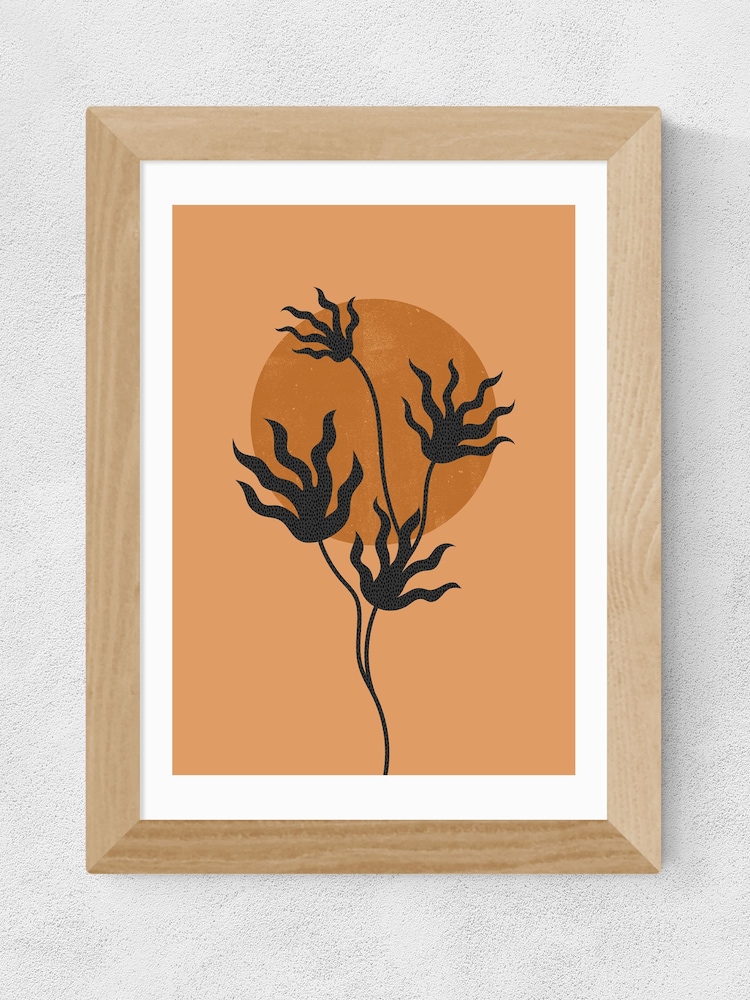 East End Prints Oak Plant At Dusk Oak Framed Art Print - Image 1 of 3
