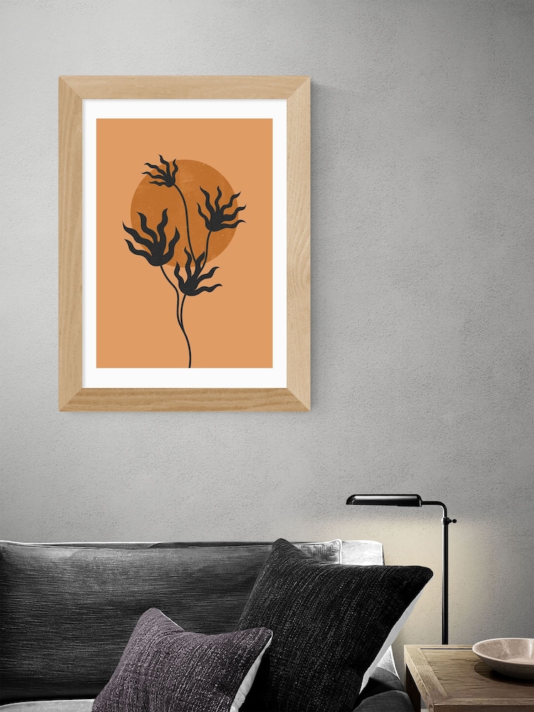 East End Prints Oak Plant At Dusk Oak Framed Art Print - Image 2 of 3