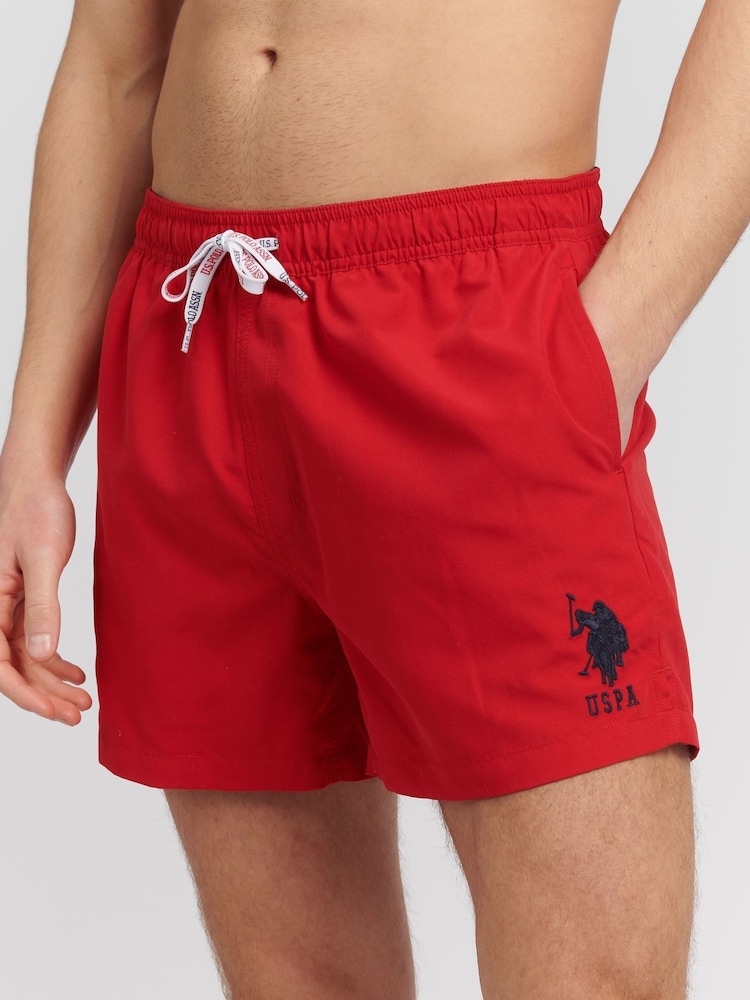 U.S. Polo Assn. Red Mens Player 3 Swim Shorts - Image 1 of 5