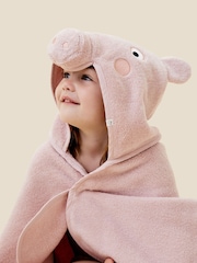MORI Pink Peppa Pig Cotton Super Soft Kids Hooded Towel - Image 1 of 4