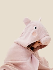 MORI Pink Peppa Pig Cotton Super Soft Kids Hooded Towel - Image 2 of 4